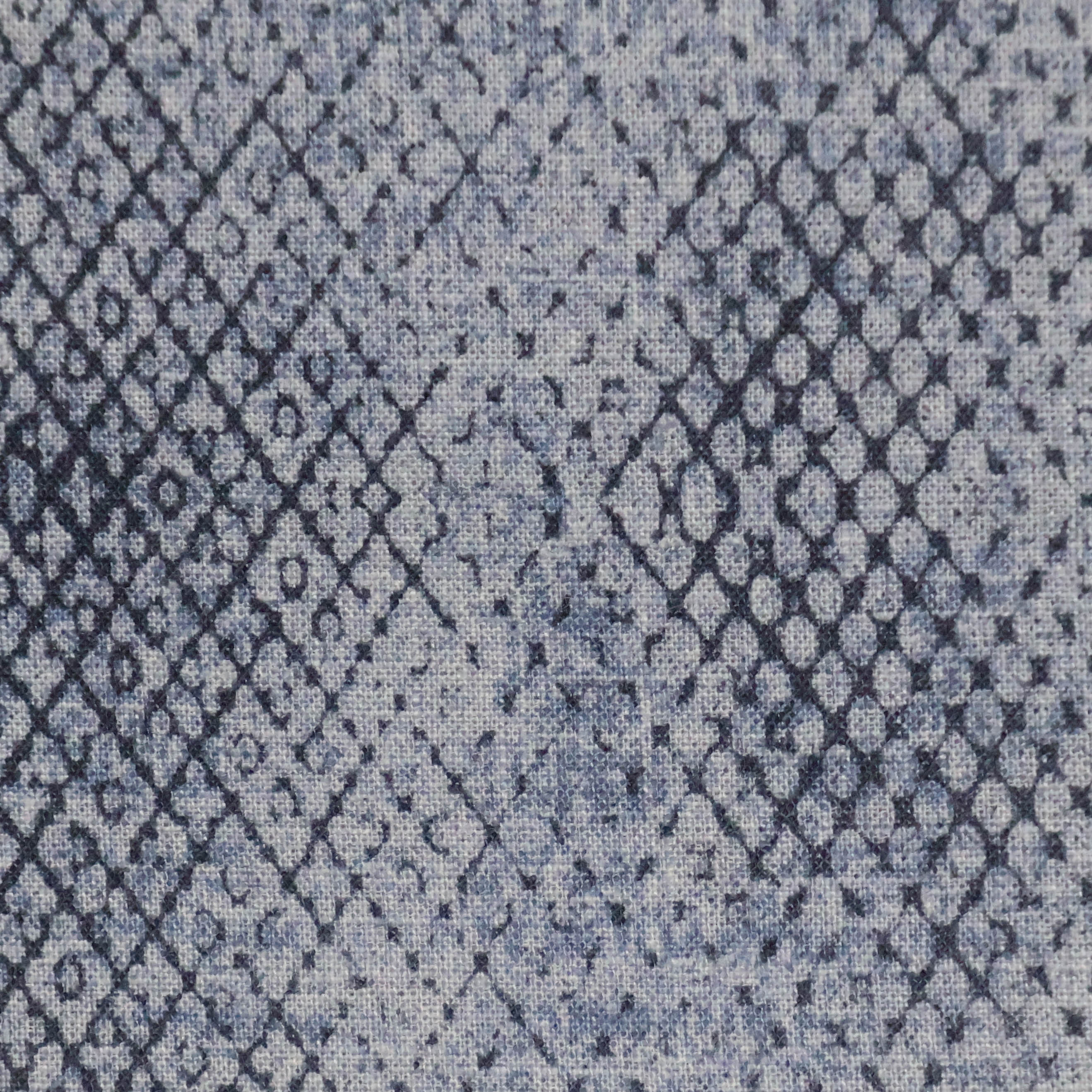 Linnen blauw met ruitenpatroon
